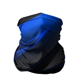Бандана-труба 3D с принтом Blue and Black в Екатеринбурге, 100% полиэстер, ткань с особыми свойствами — Activecool | плотность 150‒180 г/м2; хорошо тянется, но сохраняет форму | Тематика изображения на принте: 3d | 3д | black | blue | texture | геометрия | красно синее | синий | текстуры | фигуры | черный