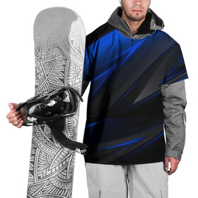 Накидка на куртку 3D с принтом Blue and Black в Екатеринбурге, 100% полиэстер |  | Тематика изображения на принте: 3d | 3д | black | blue | texture | геометрия | красно синее | синий | текстуры | фигуры | черный