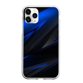 Чехол для iPhone 11 Pro Max матовый с принтом Blue and Black в Екатеринбурге, Силикон |  | 3d | 3д | black | blue | texture | геометрия | красно синее | синий | текстуры | фигуры | черный