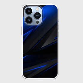 Чехол для iPhone 13 Pro с принтом Blue and Black в Екатеринбурге,  |  | 3d | 3д | black | blue | texture | геометрия | красно синее | синий | текстуры | фигуры | черный