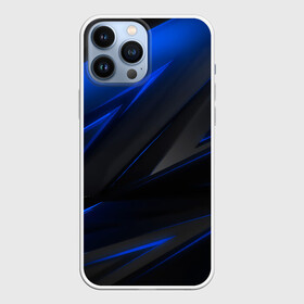 Чехол для iPhone 13 Pro Max с принтом Blue and Black в Екатеринбурге,  |  | 3d | 3д | black | blue | texture | геометрия | красно синее | синий | текстуры | фигуры | черный