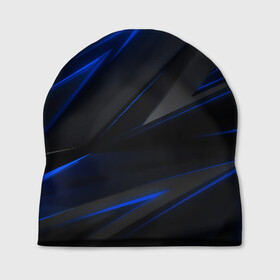 Шапка 3D с принтом Blue and Black в Екатеринбурге, 100% полиэстер | универсальный размер, печать по всей поверхности изделия | 3d | 3д | black | blue | texture | геометрия | красно синее | синий | текстуры | фигуры | черный