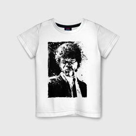 Детская футболка хлопок с принтом Samuel L. Jackson в Екатеринбурге, 100% хлопок | круглый вырез горловины, полуприлегающий силуэт, длина до линии бедер | fiction | pulp | quentin | tarantino | джулс | квентин | криминально | сэмюэл л. джексон | тарантино | чтиво
