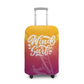 Чехол для чемодана 3D с принтом Windsurf Summer в Екатеринбурге, 86% полиэфир, 14% спандекс | двустороннее нанесение принта, прорези для ручек и колес | surf | wind | wind surfing | windsurfing | винд серфинг | виндсерфинг | экстрим