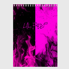 Скетчбук с принтом LIL PEEP в Екатеринбурге, 100% бумага
 | 48 листов, плотность листов — 100 г/м2, плотность картонной обложки — 250 г/м2. Листы скреплены сверху удобной пружинной спиралью | bright | fire | flame | heat | light | lil peep | lil prince | pink | wildfire | зарубежная музыка | искры | лил пип | маленький принц | огненный | огонь | пламя | пожар
