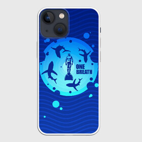 Чехол для iPhone 13 mini с принтом One Breath в Екатеринбурге,  |  | Тематика изображения на принте: dive | diving | swim | swimming | synchronized swimming | водный спорт | дайвинг | плавание | пловец | синхронное плавание | спорт