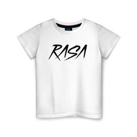 Детская футболка хлопок с принтом Rasa в Екатеринбурге, 100% хлопок | круглый вырез горловины, полуприлегающий силуэт, длина до линии бедер | абстрактный хип хоп | виктор поплеев | дарья шейко | дип хаус | под фонарём | раса | рэп