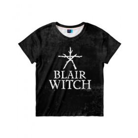 Детская футболка 3D с принтом BLAIR WITCH (Игра) в Екатеринбурге, 100% гипоаллергенный полиэфир | прямой крой, круглый вырез горловины, длина до линии бедер, чуть спущенное плечо, ткань немного тянется | blair | game | games | halloween | horror | logo | survival | symbol | witch | блер | блэйр | блэр | ведьма | ведьма из | витч | вич | выживание | игра | игры | лого | логотип | символ | ужасы | хоррор | хэллоуин