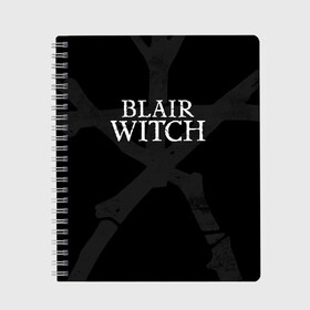 Тетрадь с принтом BLAIR WITCH (Игра) в Екатеринбурге, 100% бумага | 48 листов, плотность листов — 60 г/м2, плотность картонной обложки — 250 г/м2. Листы скреплены сбоку удобной пружинной спиралью. Уголки страниц и обложки скругленные. Цвет линий — светло-серый
 | Тематика изображения на принте: 