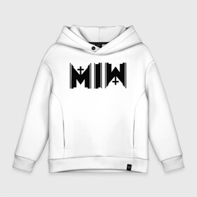 Детское худи Oversize хлопок с принтом Motionless In White в Екатеринбурге, френч-терри — 70% хлопок, 30% полиэстер. Мягкий теплый начес внутри —100% хлопок | боковые карманы, эластичные манжеты и нижняя кромка, капюшон на магнитной кнопке | band | chris | logo | metal | metalcore | motionless | motionless in white | music | rock | группа | логотип | метал | музыка | рок