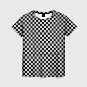 Женская футболка 3D с принтом Checkerboard Color  в Екатеринбурге, 100% полиэфир ( синтетическое хлопкоподобное полотно) | прямой крой, круглый вырез горловины, длина до линии бедер | Тематика изображения на принте: checkerboard | gradient | бойчик | в клетку | в клеточку | градиент | клетка | музыка | орнамент | френдзона | шахматная доска | шашки