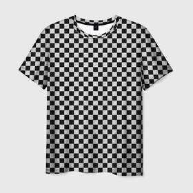 Мужская футболка 3D с принтом Checkerboard Color  в Екатеринбурге, 100% полиэфир | прямой крой, круглый вырез горловины, длина до линии бедер | checkerboard | gradient | бойчик | в клетку | в клеточку | градиент | клетка | музыка | орнамент | френдзона | шахматная доска | шашки
