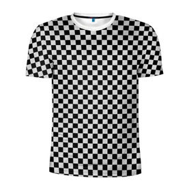 Мужская футболка 3D спортивная с принтом Checkerboard Color  в Екатеринбурге, 100% полиэстер с улучшенными характеристиками | приталенный силуэт, круглая горловина, широкие плечи, сужается к линии бедра | Тематика изображения на принте: checkerboard | gradient | бойчик | в клетку | в клеточку | градиент | клетка | музыка | орнамент | френдзона | шахматная доска | шашки