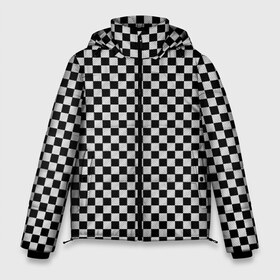 Мужская зимняя куртка 3D с принтом Checkerboard Color в Екатеринбурге, верх — 100% полиэстер; подкладка — 100% полиэстер; утеплитель — 100% полиэстер | длина ниже бедра, свободный силуэт Оверсайз. Есть воротник-стойка, отстегивающийся капюшон и ветрозащитная планка. 

Боковые карманы с листочкой на кнопках и внутренний карман на молнии. | checkerboard | gradient | бойчик | в клетку | в клеточку | градиент | клетка | музыка | орнамент | френдзона | шахматная доска | шашки