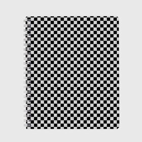 Тетрадь с принтом Checkerboard Color в Екатеринбурге, 100% бумага | 48 листов, плотность листов — 60 г/м2, плотность картонной обложки — 250 г/м2. Листы скреплены сбоку удобной пружинной спиралью. Уголки страниц и обложки скругленные. Цвет линий — светло-серый
 | checkerboard | gradient | бойчик | в клетку | в клеточку | градиент | клетка | музыка | орнамент | френдзона | шахматная доска | шашки