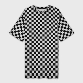 Платье-футболка 3D с принтом Checkerboard Color в Екатеринбурге,  |  | Тематика изображения на принте: checkerboard | gradient | бойчик | в клетку | в клеточку | градиент | клетка | музыка | орнамент | френдзона | шахматная доска | шашки