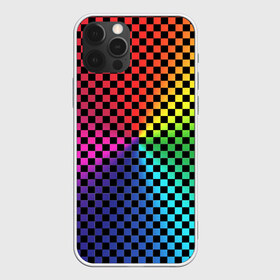 Чехол для iPhone 12 Pro Max с принтом Checkerboard Color в Екатеринбурге, Силикон |  | Тематика изображения на принте: checkerboard | gradient | бойчик | в клетку | в клеточку | градиент | клетка | музыка | орнамент | френдзона | шахматная доска | шашки