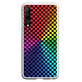 Чехол для Honor P30 с принтом Checkerboard Color в Екатеринбурге, Силикон | Область печати: задняя сторона чехла, без боковых панелей | checkerboard | gradient | бойчик | в клетку | в клеточку | градиент | клетка | музыка | орнамент | френдзона | шахматная доска | шашки