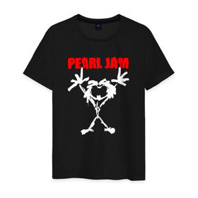 Мужская футболка хлопок с принтом Pearl Jam в Екатеринбурге, 100% хлопок | прямой крой, круглый вырез горловины, длина до линии бедер, слегка спущенное плечо. | альтернативный рок | американская | гранж | группа | майк маккриди | рок | стоун госсард | хард рок | эдди веддер