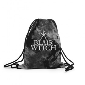 Рюкзак-мешок 3D с принтом BLAIR WITCH в Екатеринбурге, 100% полиэстер | плотность ткани — 200 г/м2, размер — 35 х 45 см; лямки — толстые шнурки, застежка на шнуровке, без карманов и подкладки | Тематика изображения на принте: blair witch | blair witch 2019 | blair witch игра | blairs witch | блэр | ведьмы | ведьмы из блэр