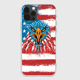 Чехол для iPhone 12 Pro с принтом American Eagle в Екатеринбурге, силикон | область печати: задняя сторона чехла, без боковых панелей | america | amerika | bird | eagle | flag | usa | америка | американский | орел | птица | соединенные | сша | флаг | штаты