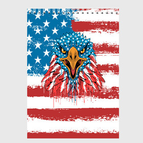 Скетчбук с принтом American Eagle в Екатеринбурге, 100% бумага
 | 48 листов, плотность листов — 100 г/м2, плотность картонной обложки — 250 г/м2. Листы скреплены сверху удобной пружинной спиралью | Тематика изображения на принте: america | amerika | bird | eagle | flag | usa | америка | американский | орел | птица | соединенные | сша | флаг | штаты
