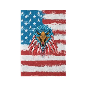 Обложка для паспорта матовая кожа с принтом American Eagle в Екатеринбурге, натуральная матовая кожа | размер 19,3 х 13,7 см; прозрачные пластиковые крепления | america | amerika | bird | eagle | flag | usa | америка | американский | орел | птица | соединенные | сша | флаг | штаты