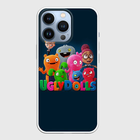 Чехол для iPhone 13 Pro с принтом UglyDolls. Куклы с характером в Екатеринбурге,  |  | Тематика изображения на принте: and sebaster dog | babo | lucky beth | moxie | ox | wedge | бабо | вэйдж | зубастер дог | игрушки | келли эсбёри | мокси | окс | плюшевые | роберт родригес | счастливчик бэт