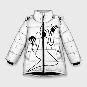 Зимняя куртка для девочек 3D с принтом KIZARU - Karmageddon в Екатеринбурге, ткань верха — 100% полиэстер; подклад — 100% полиэстер, утеплитель — 100% полиэстер. | длина ниже бедра, удлиненная спинка, воротник стойка и отстегивающийся капюшон. Есть боковые карманы с листочкой на кнопках, утяжки по низу изделия и внутренний карман на молнии. 

Предусмотрены светоотражающий принт на спинке, радужный светоотражающий элемент на пуллере молнии и на резинке для утяжки. | family | haunted | hip | hop | karmageddon | karmagedon | kizaru | music | rap | rapper | дежавю | кармагеддон | кармагедон | кизаро | кизару | музыка | нечипоренко | олег | рэп | рэпер | фэмили | хаунтед | хип | хоп