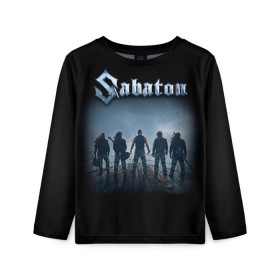 Детский лонгслив 3D с принтом Sabaton в Екатеринбурге, 100% полиэстер | длинные рукава, круглый вырез горловины, полуприлегающий силуэт
 | Тематика изображения на принте: battle metal | primo victoria | sabaton | the art of war | the great war | группа | йоаким броден | латный ботинок | метал | пауэр | рыцарские доспехи | сабатон | собатон | хэви