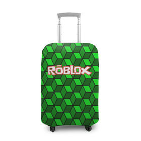 Чехол для чемодана 3D с принтом ROBLOX в Екатеринбурге, 86% полиэфир, 14% спандекс | двустороннее нанесение принта, прорези для ручек и колес | game | gamer | logo | minecraft | roblox | simulator | игра | конструктор | лого | симулятор | строительство | фигура