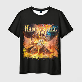 Мужская футболка 3D с принтом Hammerfall в Екатеринбурге, 100% полиэфир | прямой крой, круглый вырез горловины, длина до линии бедер | 