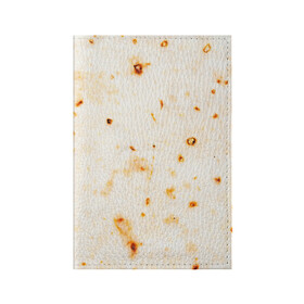 Обложка для паспорта матовая кожа с принтом ЛАВАШ в Екатеринбурге, натуральная матовая кожа | размер 19,3 х 13,7 см; прозрачные пластиковые крепления | лаваш | хлеб | шаурма