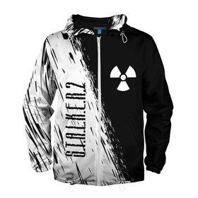 Мужская ветровка 3D с принтом S.T.A.L.K.E.R. 2 в Екатеринбурге, 100% полиэстер | подол и капюшон оформлены резинкой с фиксаторами, два кармана без застежек по бокам, один потайной карман на груди | bandit | chernobyl | pripyat | s.t.a.l.k.e.r. 2 | shadow of chernobyl | stalker | stalker 2 | бандиты | меченый | припять | сталкер | сталкер 2 | тени чернобыля | чернобыль | чистое небо