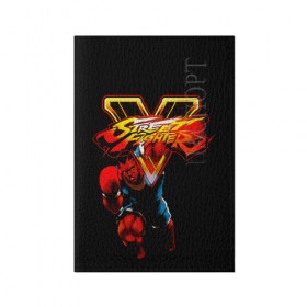 Обложка для паспорта матовая кожа с принтом Street fighter в Екатеринбурге, натуральная матовая кожа | размер 19,3 х 13,7 см; прозрачные пластиковые крепления | capcom | fighter | fighting | street | боец | суторито фаита | уличный | файтинг