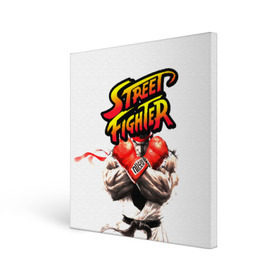 Холст квадратный с принтом Street fighter в Екатеринбурге, 100% ПВХ |  | capcom | fighter | fighting | street | боец | суторито фаита | уличный | файтинг