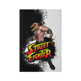 Обложка для паспорта матовая кожа с принтом Street fighter в Екатеринбурге, натуральная матовая кожа | размер 19,3 х 13,7 см; прозрачные пластиковые крепления | Тематика изображения на принте: 