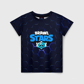 Детская футболка 3D с принтом BRAWL STARS в Екатеринбурге, 100% гипоаллергенный полиэфир | прямой крой, круглый вырез горловины, длина до линии бедер, чуть спущенное плечо, ткань немного тянется | android | brawl stars | games | mobile game | stars | игры | мобильные игры