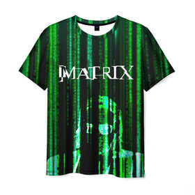 Мужская футболка 3D с принтом Matrix в Екатеринбурге, 100% полиэфир | прямой крой, круглый вырез горловины, длина до линии бедер | keanu | matrix | reeves | the matrix | киану | матрица | морфиус | ривз