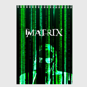 Скетчбук с принтом Matrix в Екатеринбурге, 100% бумага
 | 48 листов, плотность листов — 100 г/м2, плотность картонной обложки — 250 г/м2. Листы скреплены сверху удобной пружинной спиралью | keanu | matrix | reeves | the matrix | киану | матрица | морфиус | ривз