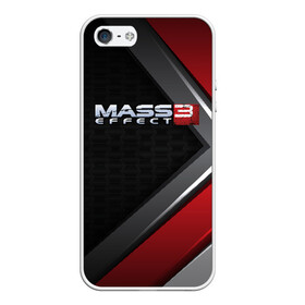 Чехол для iPhone 5/5S матовый с принтом MASS EFFECT 3 в Екатеринбурге, Силикон | Область печати: задняя сторона чехла, без боковых панелей | bioware | fantastic | game | john shepard | n7 | normandy | reapers | sci fi | turian | джон шепард | жнецы | турианец