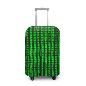 Чехол для чемодана 3D с принтом Матрица в Екатеринбурге, 86% полиэфир, 14% спандекс | двустороннее нанесение принта, прорези для ручек и колес | agent smith | hugo weaving | keanu reeves | the matrix | киану ривз | код | матрица | матрица 4 | нео | цифры
