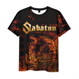 Мужская футболка 3D с принтом Sabaton в Екатеринбурге, 100% полиэфир | прямой крой, круглый вырез горловины, длина до линии бедер | heavy | metal | power | sabaton | метал | пауэр | сабатон | хэви