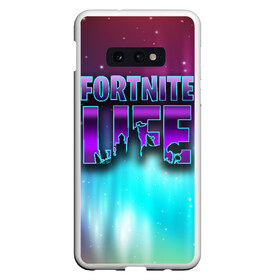 Чехол для Samsung S10E с принтом Fortnite LIFE в Екатеринбурге, Силикон | Область печати: задняя сторона чехла, без боковых панелей | battle | fortnite | funny | kills | royale | save | season | the | twitch | world | битва | борьба | зомби | королевская | оружие | скины | стратегия | фортнайт