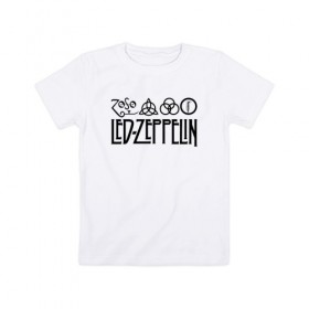 Детская футболка хлопок с принтом Led Zeppelin в Екатеринбурге, 100% хлопок | круглый вырез горловины, полуприлегающий силуэт, длина до линии бедер | led | led zeppelin | блюз | группа | джимми пейдж | джон генри бонэм | джон пол джонс | лед зепелен | лед зеппелин | метал | роберт плант | рок | тяжелый | фолк | хард | хардрок | хеви | хевиметал