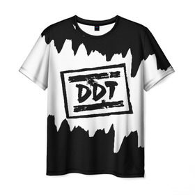 Мужская футболка 3D с принтом ДДТ в Екатеринбурге, 100% полиэфир | прямой крой, круглый вырез горловины, длина до линии бедер | Тематика изображения на принте: ddt | rock | ддт | рок | русский рок | юрий шевчук