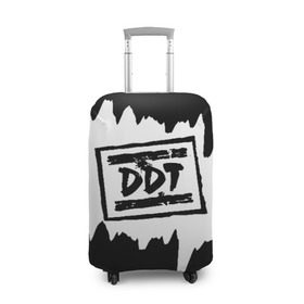 Чехол для чемодана 3D с принтом ДДТ в Екатеринбурге, 86% полиэфир, 14% спандекс | двустороннее нанесение принта, прорези для ручек и колес | ddt | rock | ддт | рок | русский рок | юрий шевчук