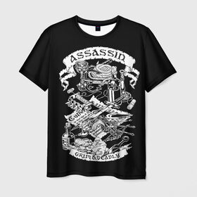 Мужская футболка 3D с принтом Assassin в Екатеринбурге, 100% полиэфир | прямой крой, круглый вырез горловины, длина до линии бедер | dd | dungeon  dragons | dungeon and dragons | данжен энд дрэгонс | днд | игра | настольная игра | подземелья и драконы