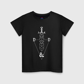 Детская футболка хлопок с принтом D&D в Екатеринбурге, 100% хлопок | круглый вырез горловины, полуприлегающий силуэт, длина до линии бедер | dd | dungeon  dragons | dungeon and dragons | данжен энд дрэгонс | днд | игра | настольная игра | подземелья и драконы