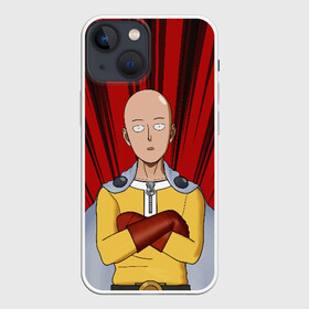 Чехол для iPhone 13 mini с принтом Сайтама здесь в Екатеринбурге,  |  | anime | man | manga | meme | one punch | onepunch | onepunchman | punch man | wanpanman | аниме | ван | ван панч | ванпанч | ванпанч мен | ванпанчмен | лысый | манга | мем | мен | панч | панч мен | сайтама